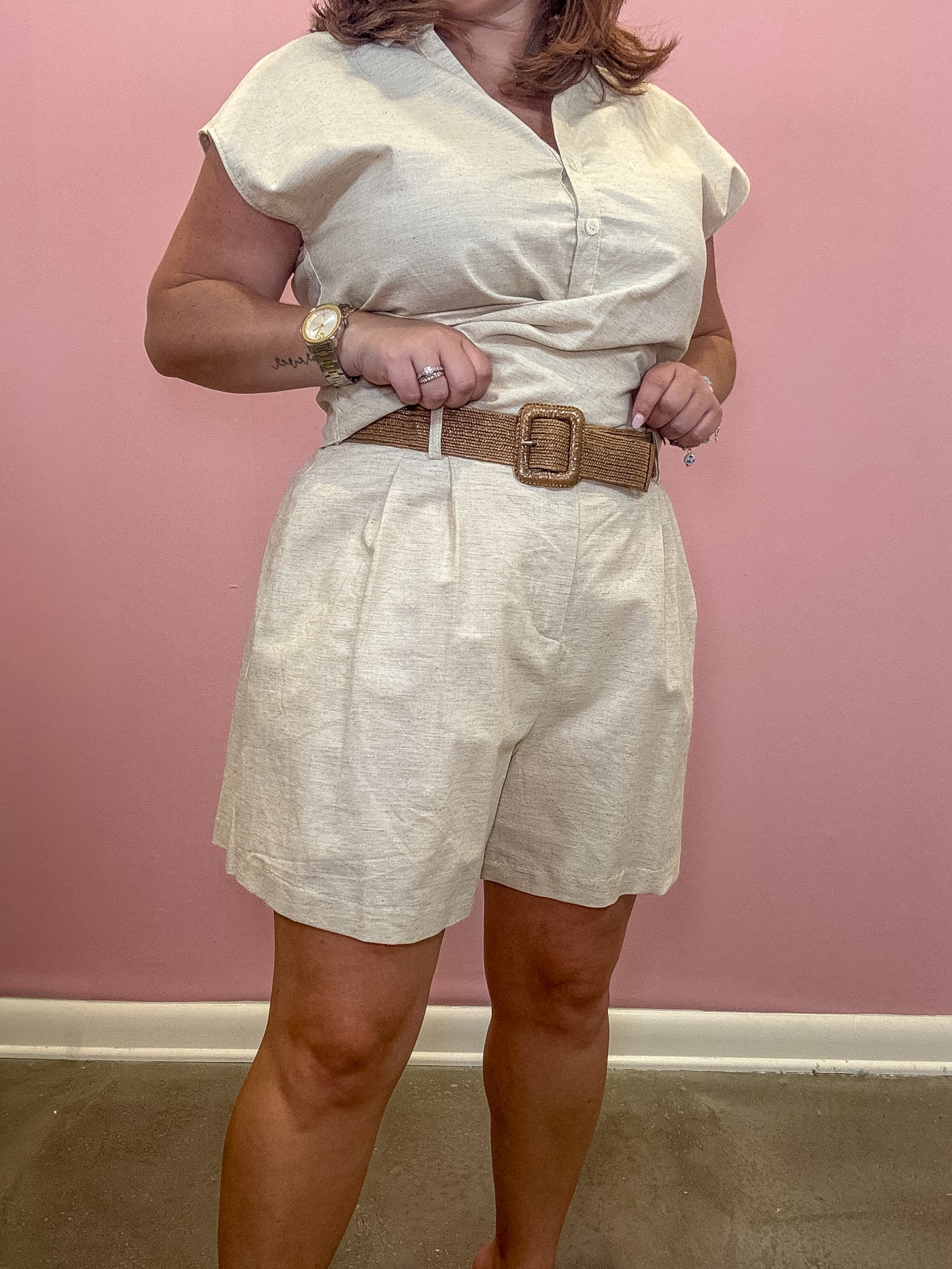 Ainsley High Rise Pleated Shorts
