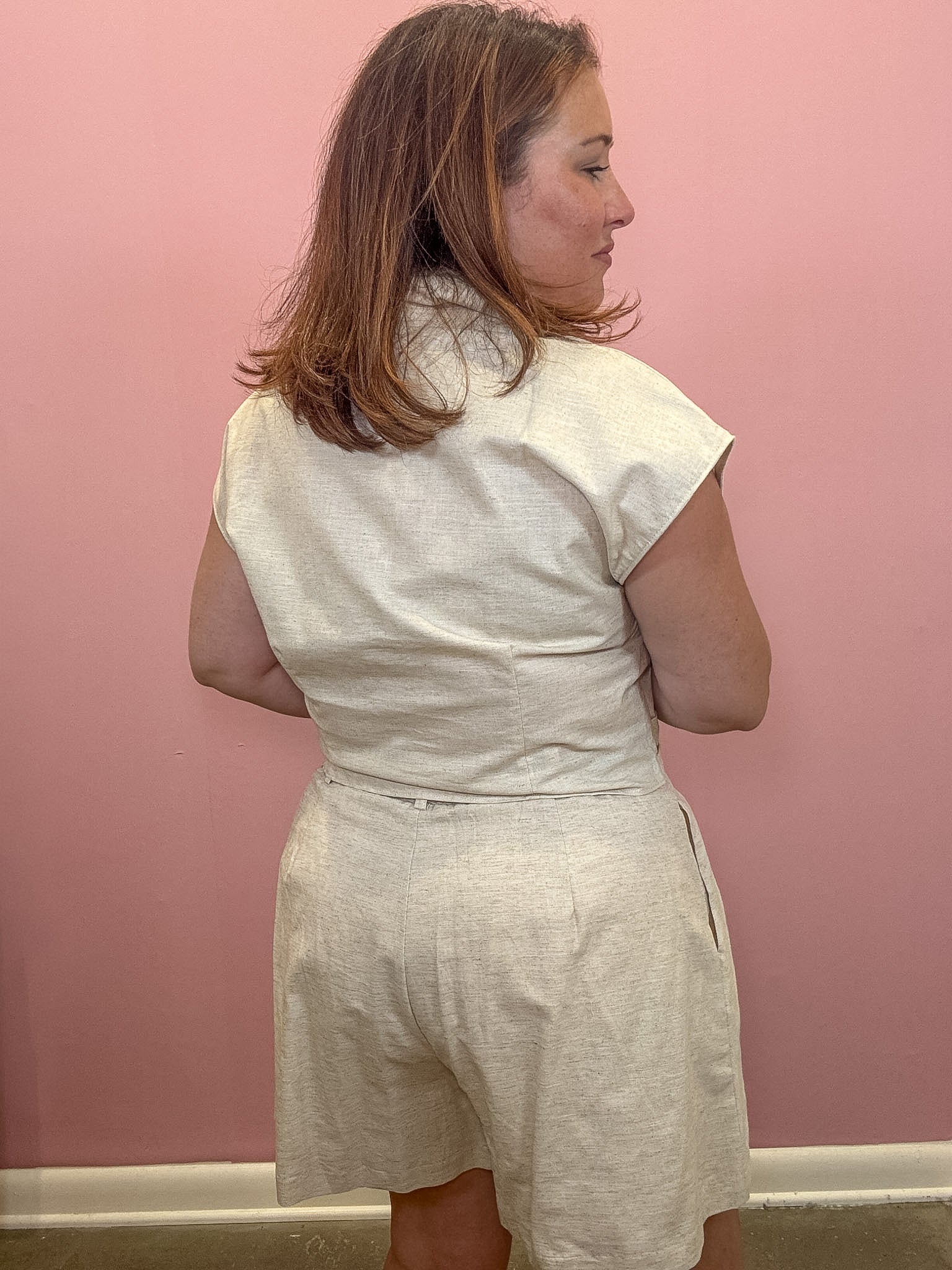 Ainsley Collared Folded Waist Top
