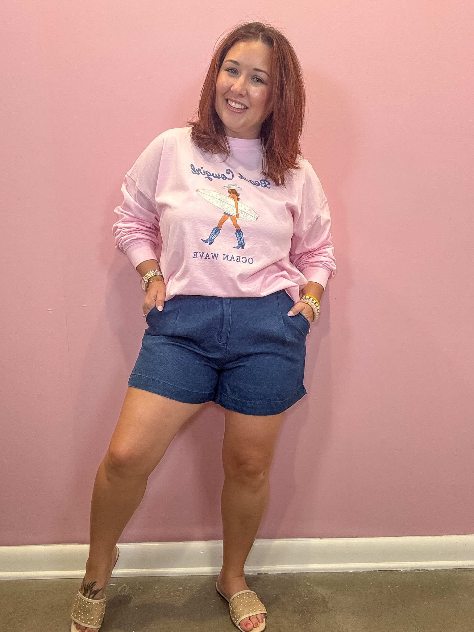 Chambray Pintuck Shorts