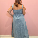 Ebbie Floral Denim Midi Dress