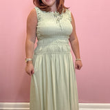 Alexa Smocked Sleeveless Midi Dress