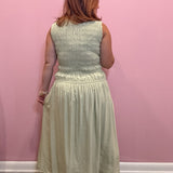 Alexa Smocked Sleeveless Midi Dress