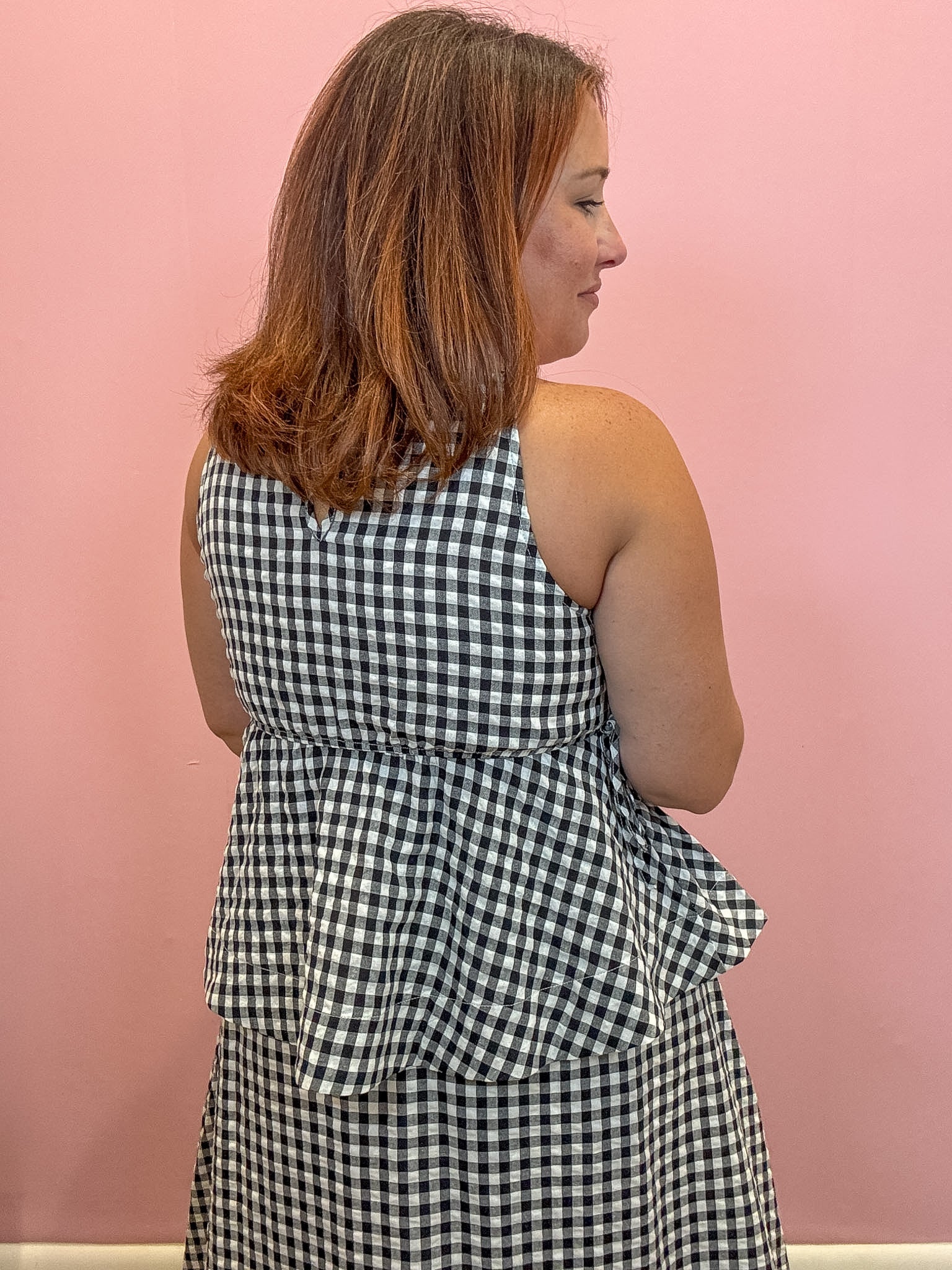 Khloe Gingham Babydoll Top