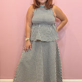 Khloe Gingham Babydoll Top