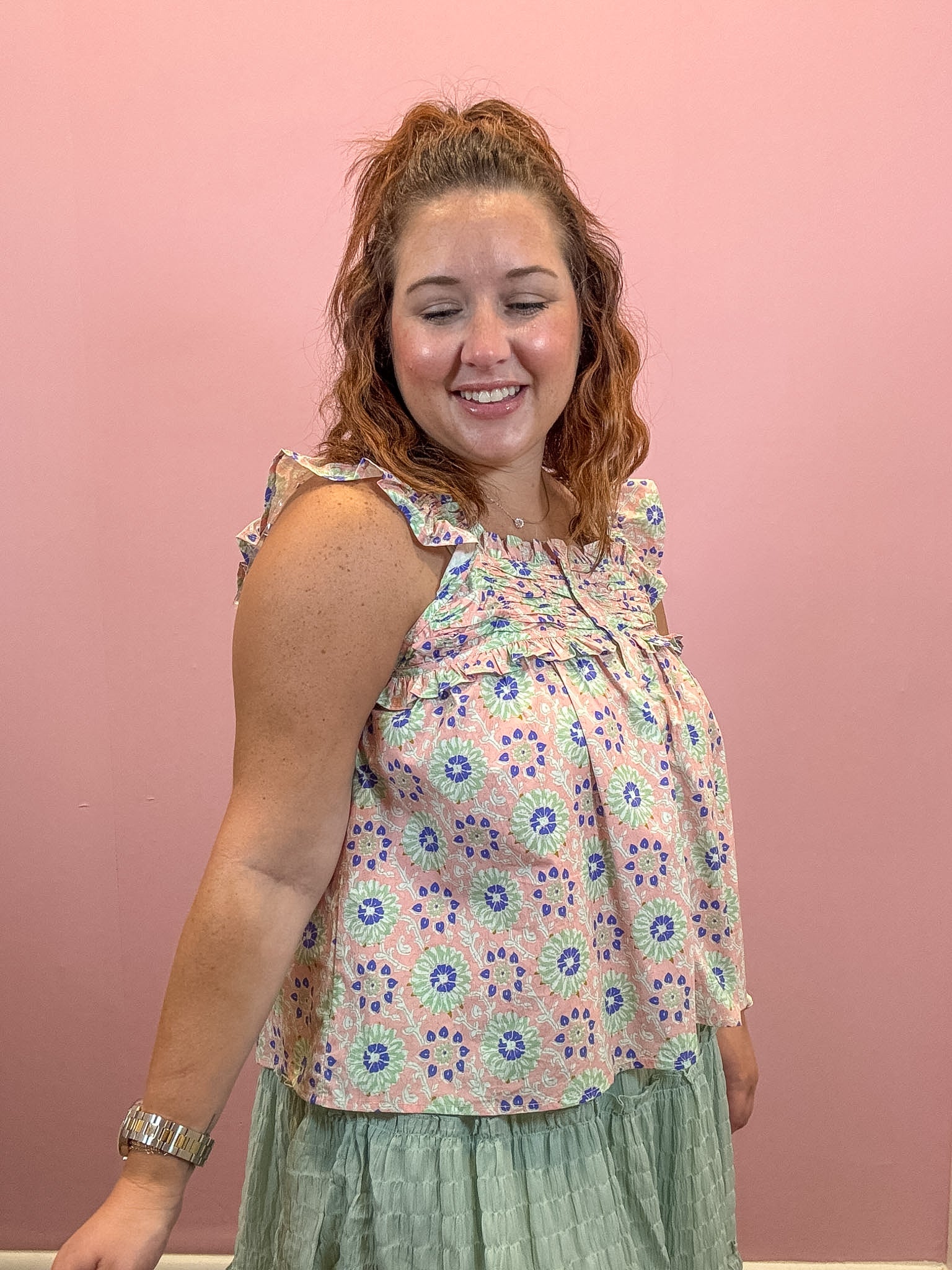 Riley Button Down Babydoll Top