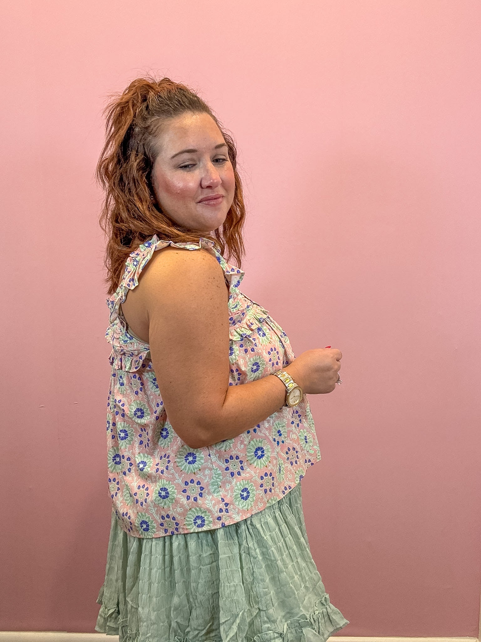 Riley Button Down Babydoll Top