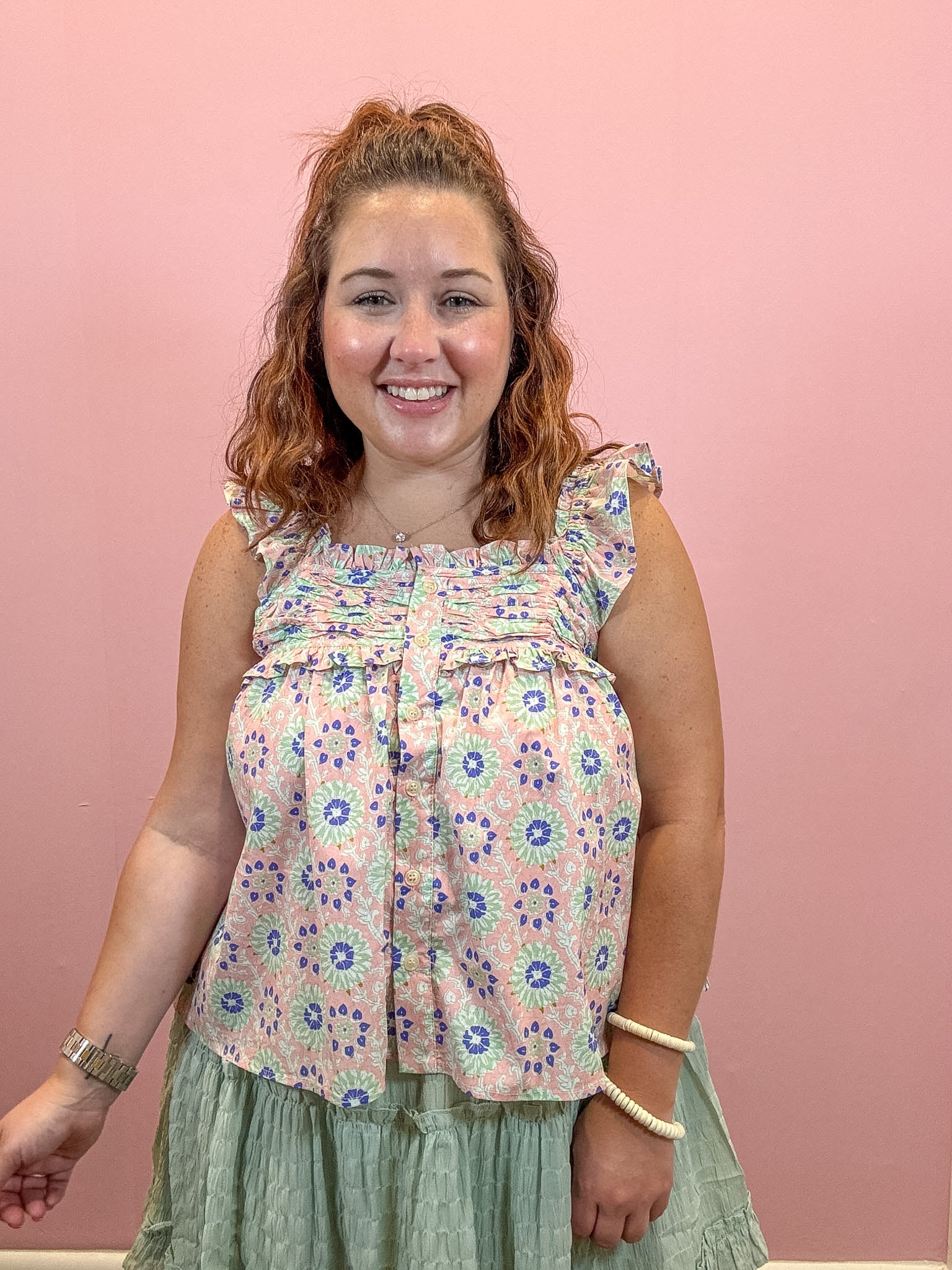 Riley Button Down Babydoll Top