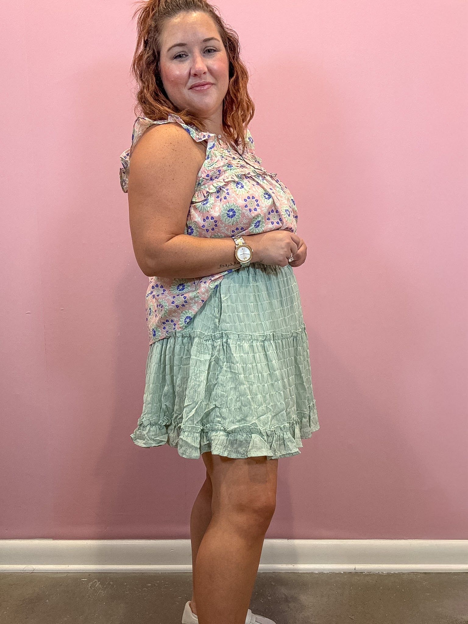 Kenzie Ruffle Hem Mini Skirt