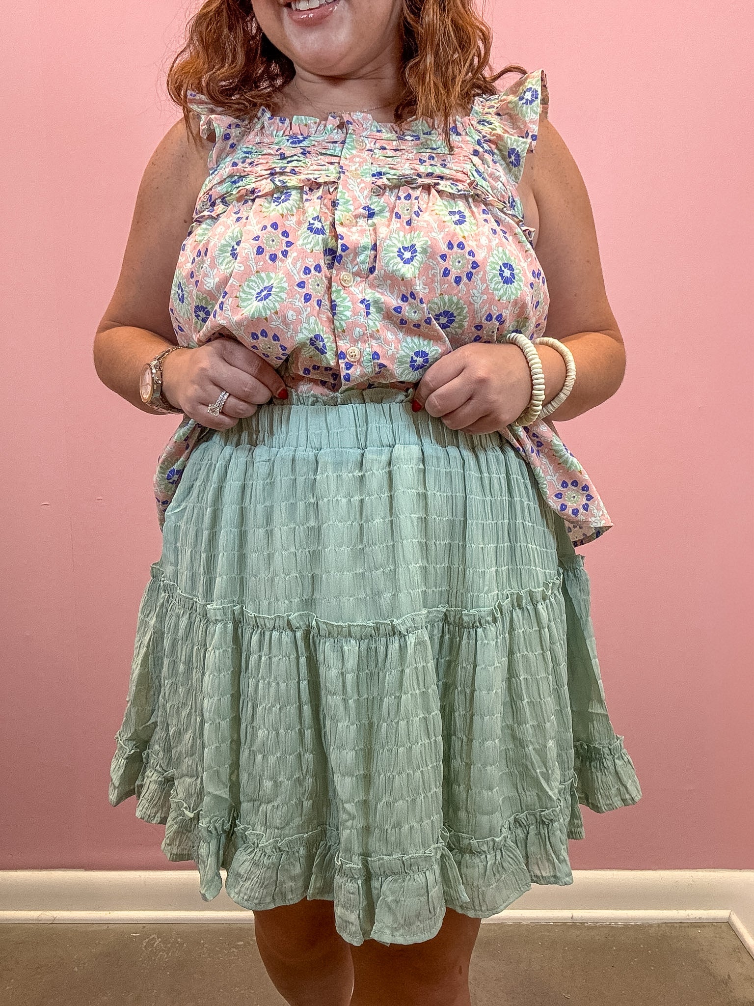 Kenzie Ruffle Hem Mini Skirt
