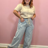 Jillian Striped Parachute Pants
