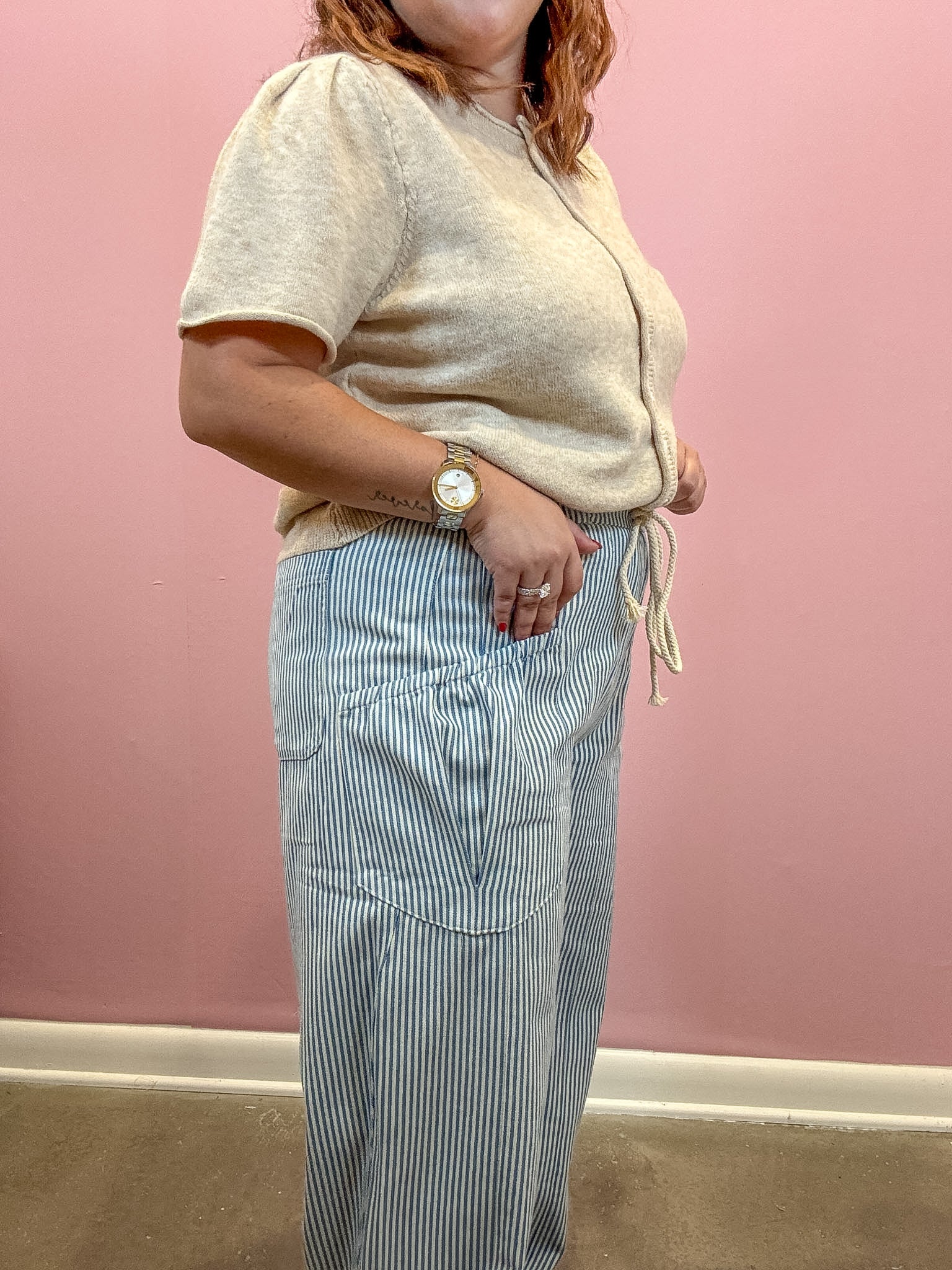 Jillian Striped Parachute Pants