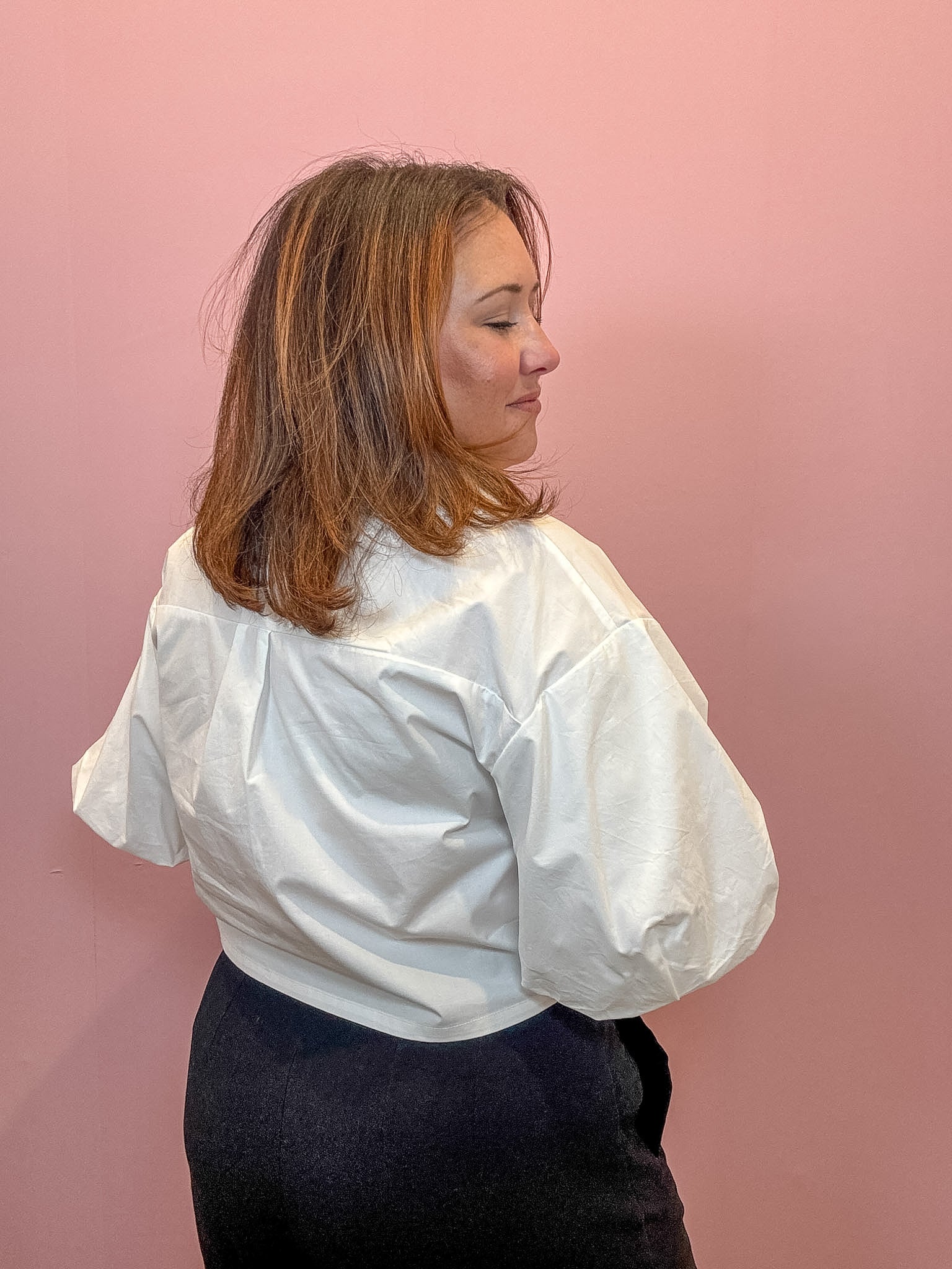 White Embroidered Lace Collar Blouse