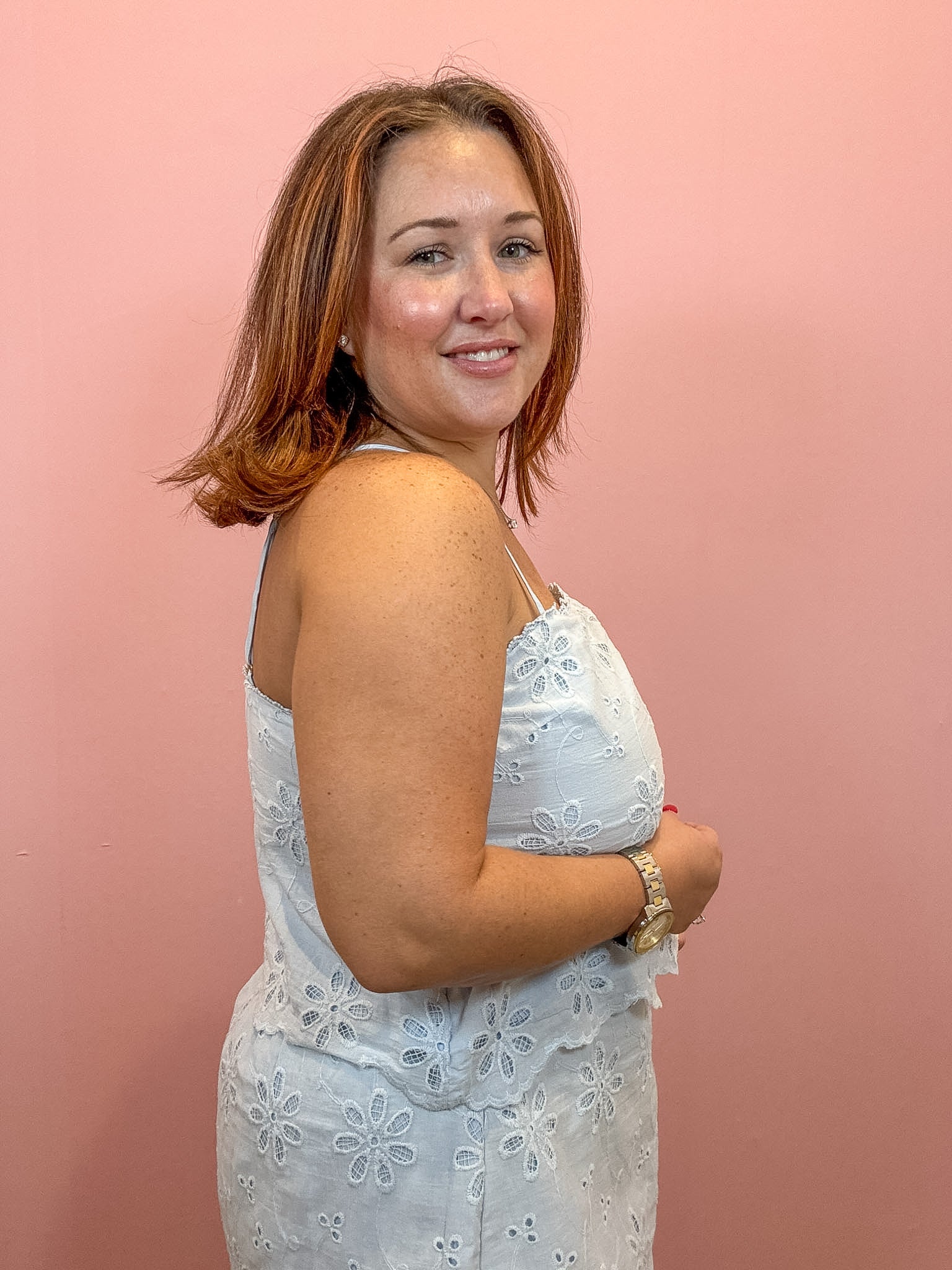Floral Eyelet Embroidered Top