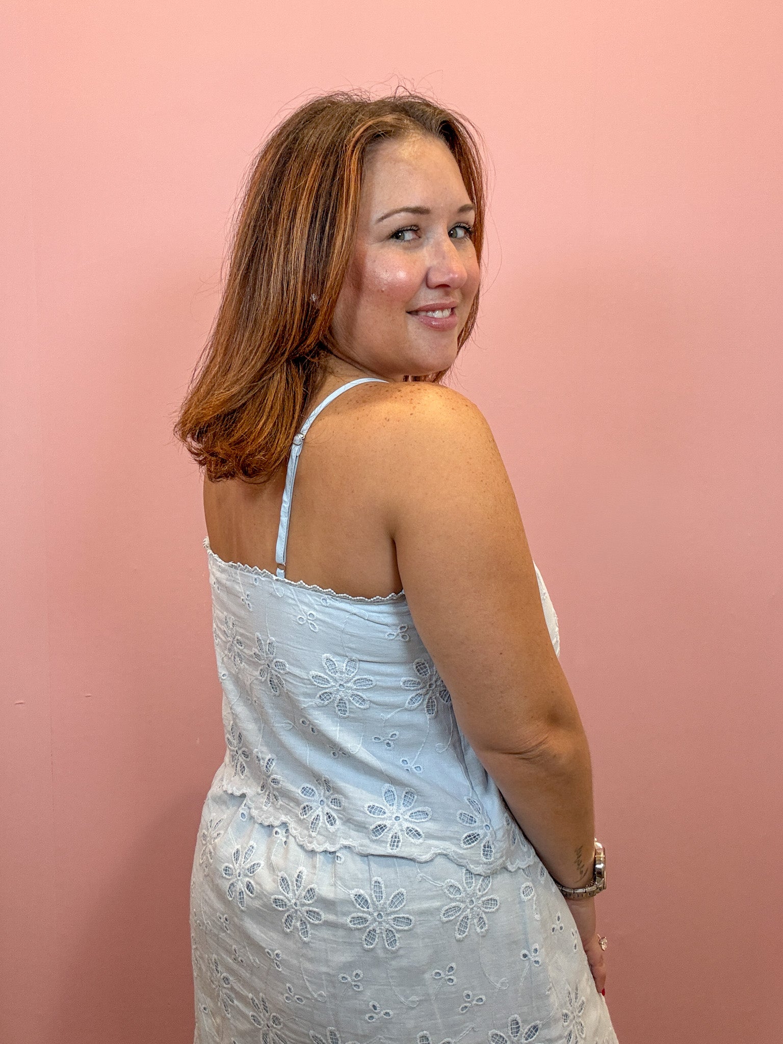 Floral Eyelet Embroidered Top