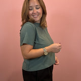 Slub Short Sleeve Tee | Ash Jade