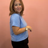 Slub Short Sleeve Tee | Blue