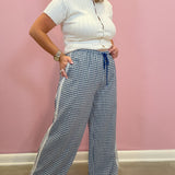 Piper Gingham Wide Leg Lounge Pants
