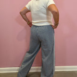Piper Gingham Wide Leg Lounge Pants