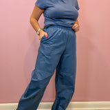 Barrel Pants Blue with Pockets