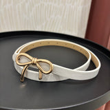 Bow Buckle Belt | White