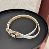 Bow Buckle Belt | White