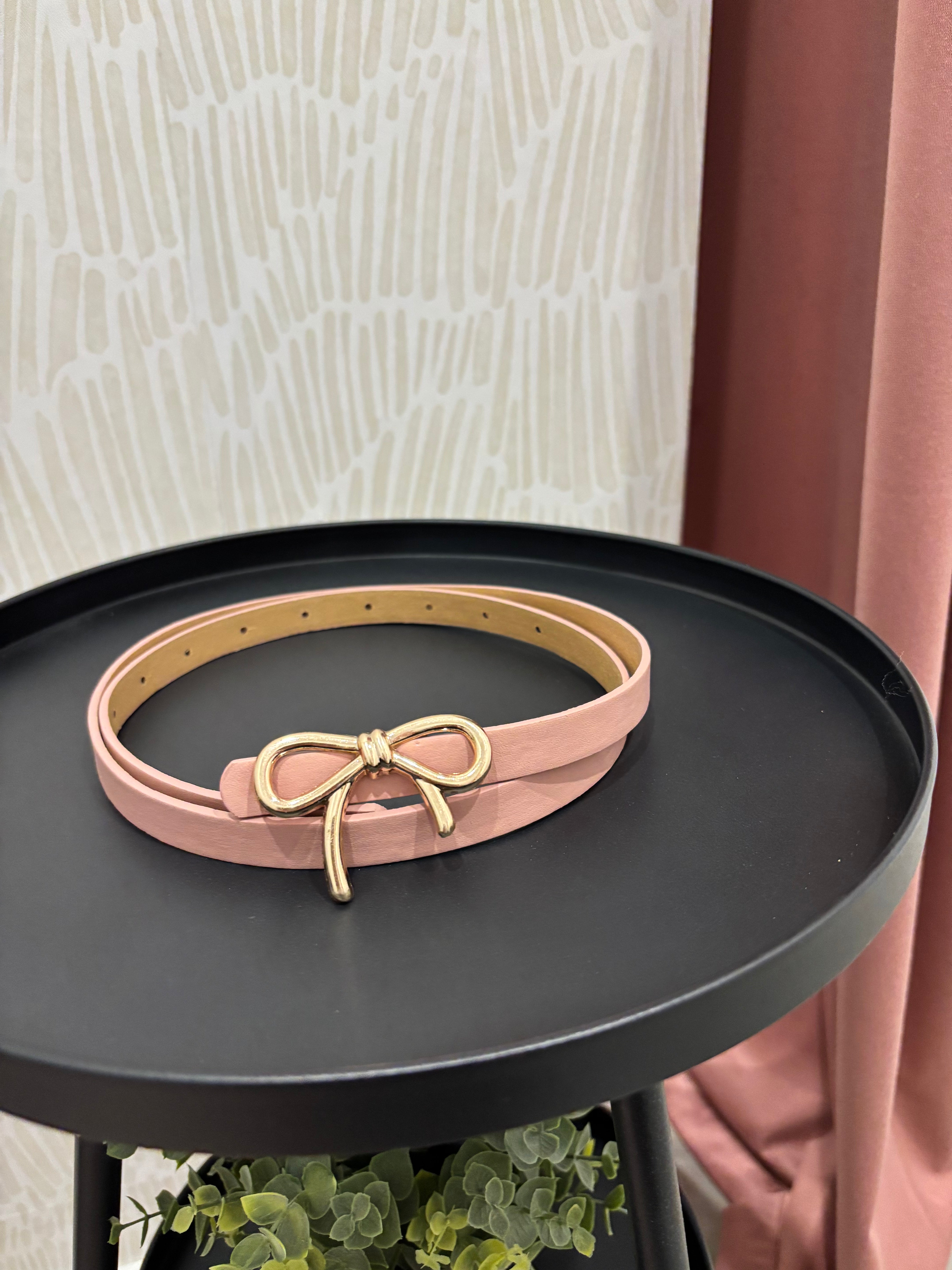 Bow Buckle Belt | Pink
