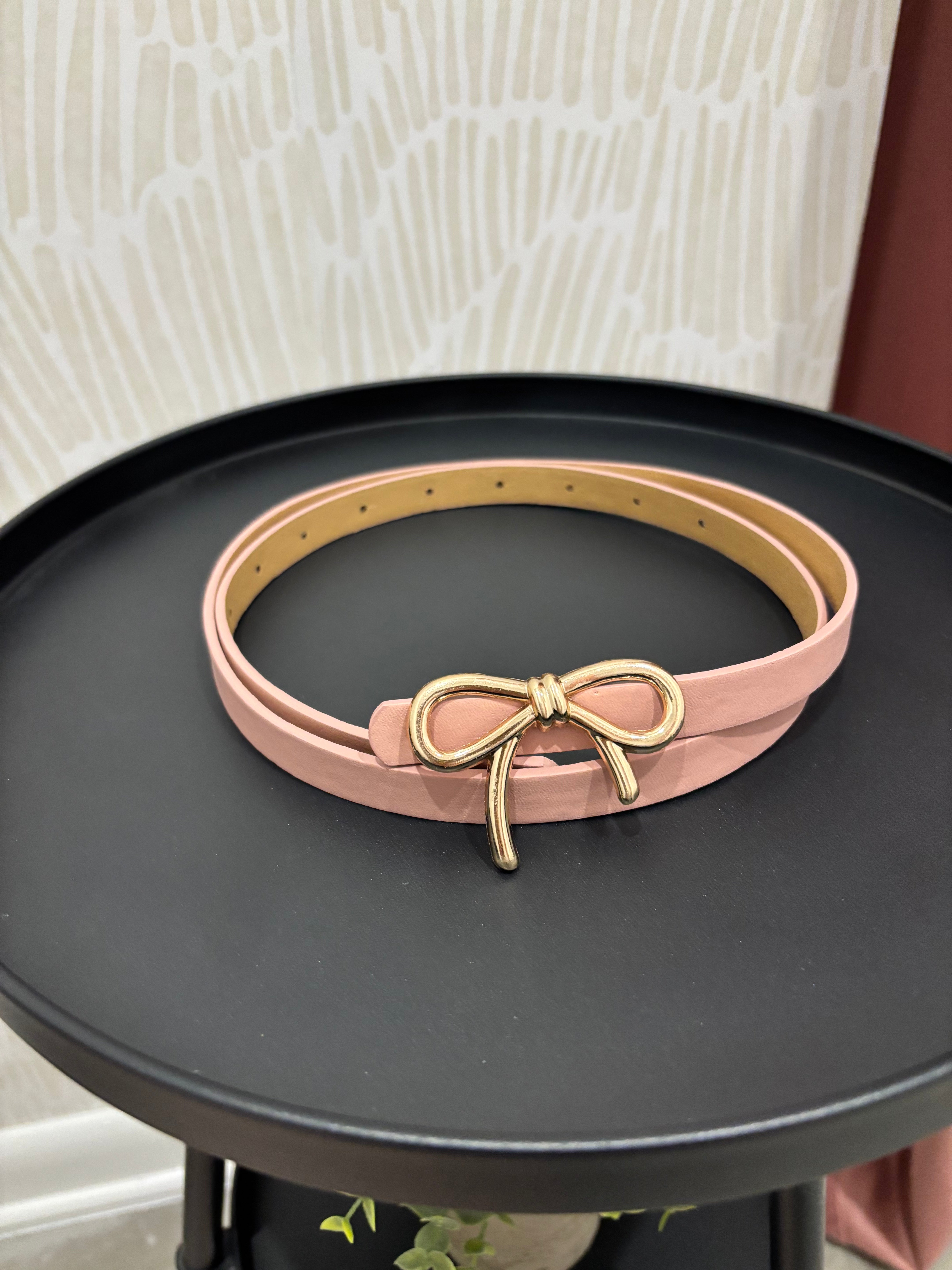 Bow Buckle Belt | Pink