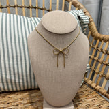 Gold Bow Necklace