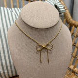 Gold Bow Necklace