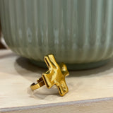 Gold Cross Statement Ring