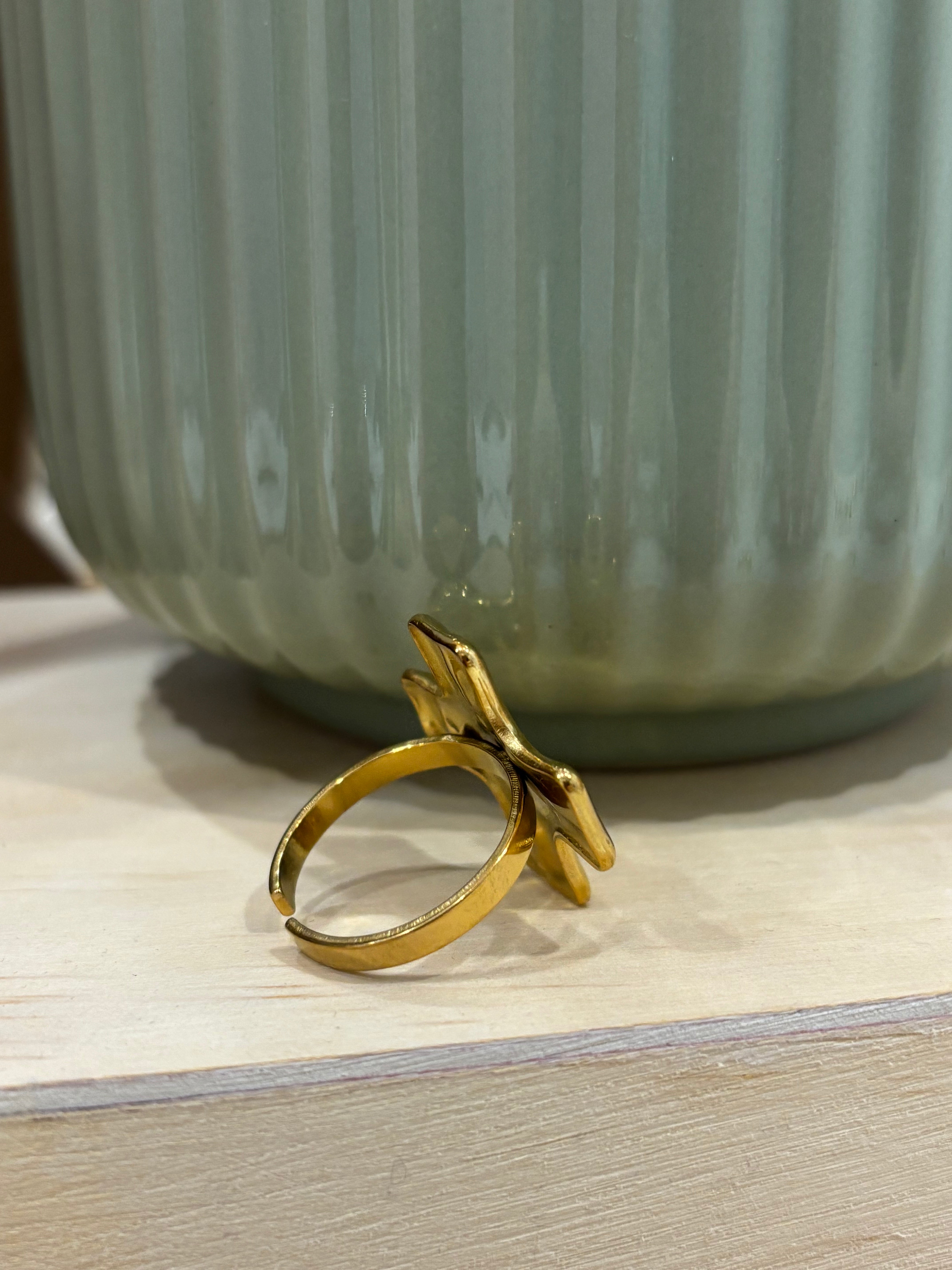 Gold Cross Statement Ring