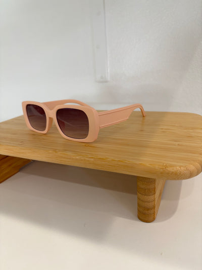 Chloe Rectangle Sunglasses | Peach