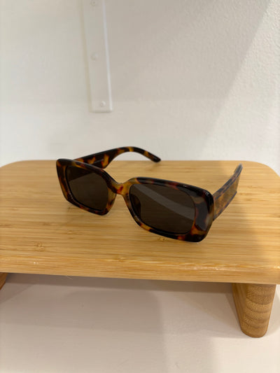 Chloe Rectangle Sunglasses | Tortoise