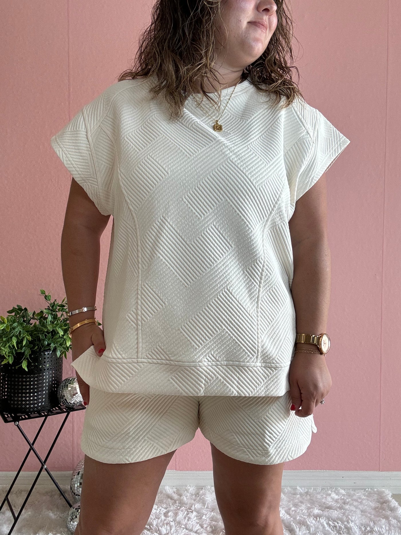 Relaxed Oversized Top Cream