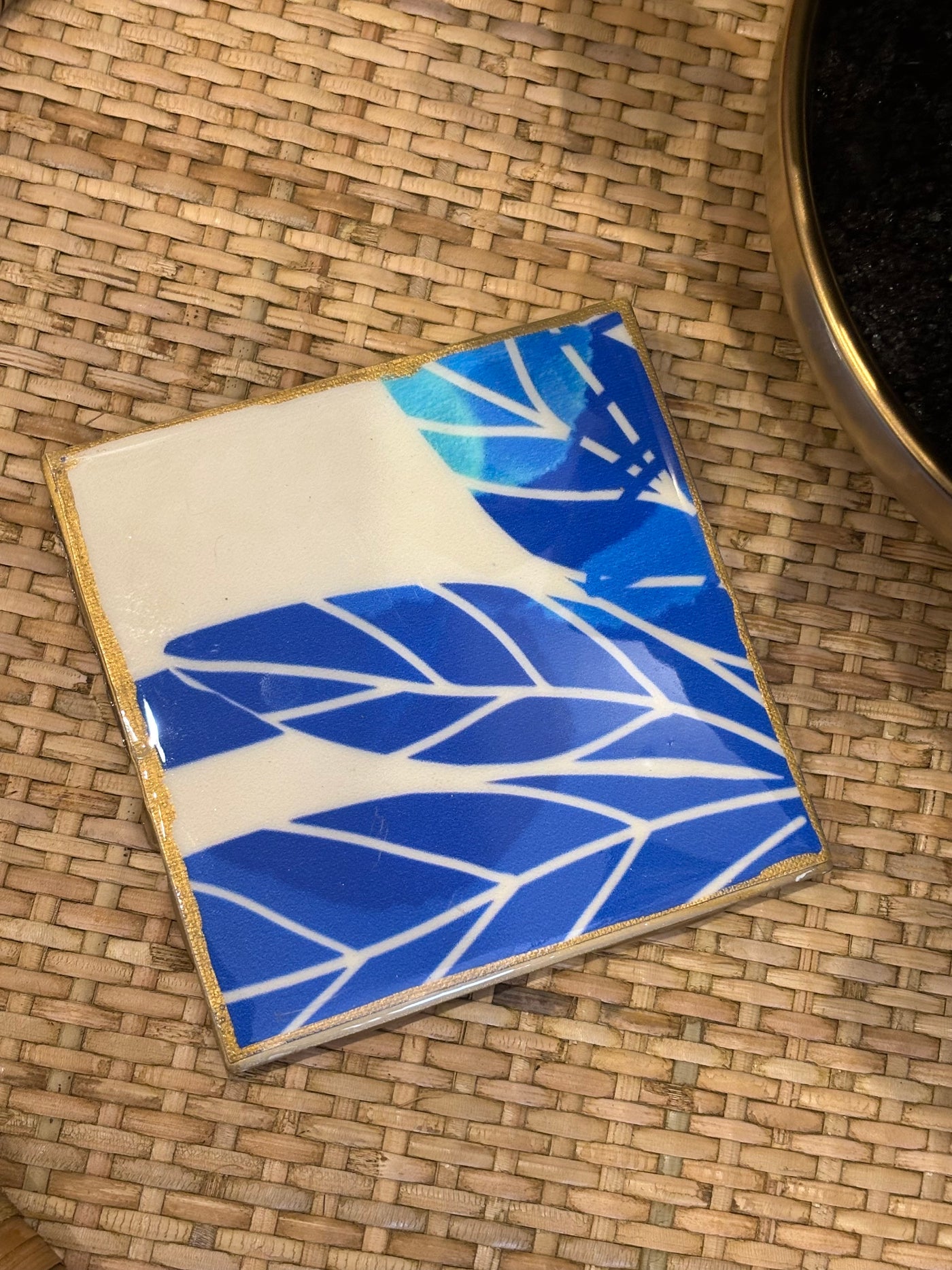 Gold Coaster | Blue Leaves