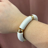 Wood Acrylic Bracelet | White