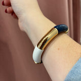 Wood Acrylic Bracelet | Navy