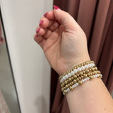 Pearl Beaded Cross Bracelet Set