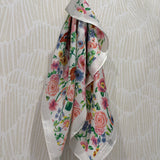 Bandana Scarf | White Floral