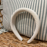 Solid Puffed Headband | White