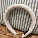 Solid Puffed Headband | White