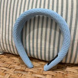 Solid Puffed Headband | Blue