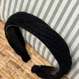 Knitted Twist Headband | Black