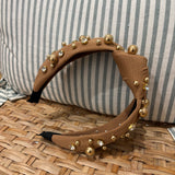 Rhinestone Knot Headband | Brown