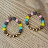 Clay Bead Hoop Earrings | Multi Colored