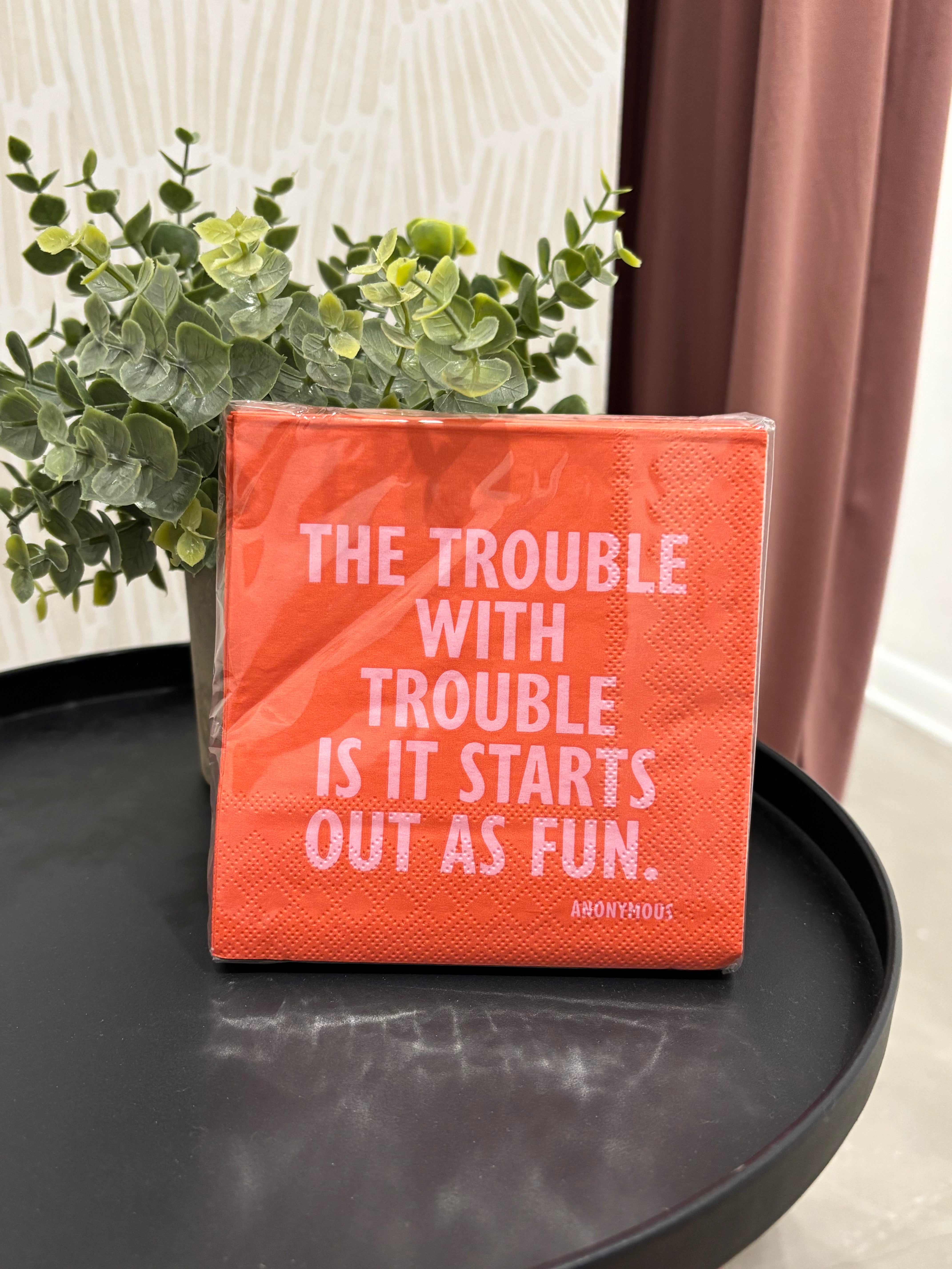 Cocktail Napkins | Trouble with Trouble