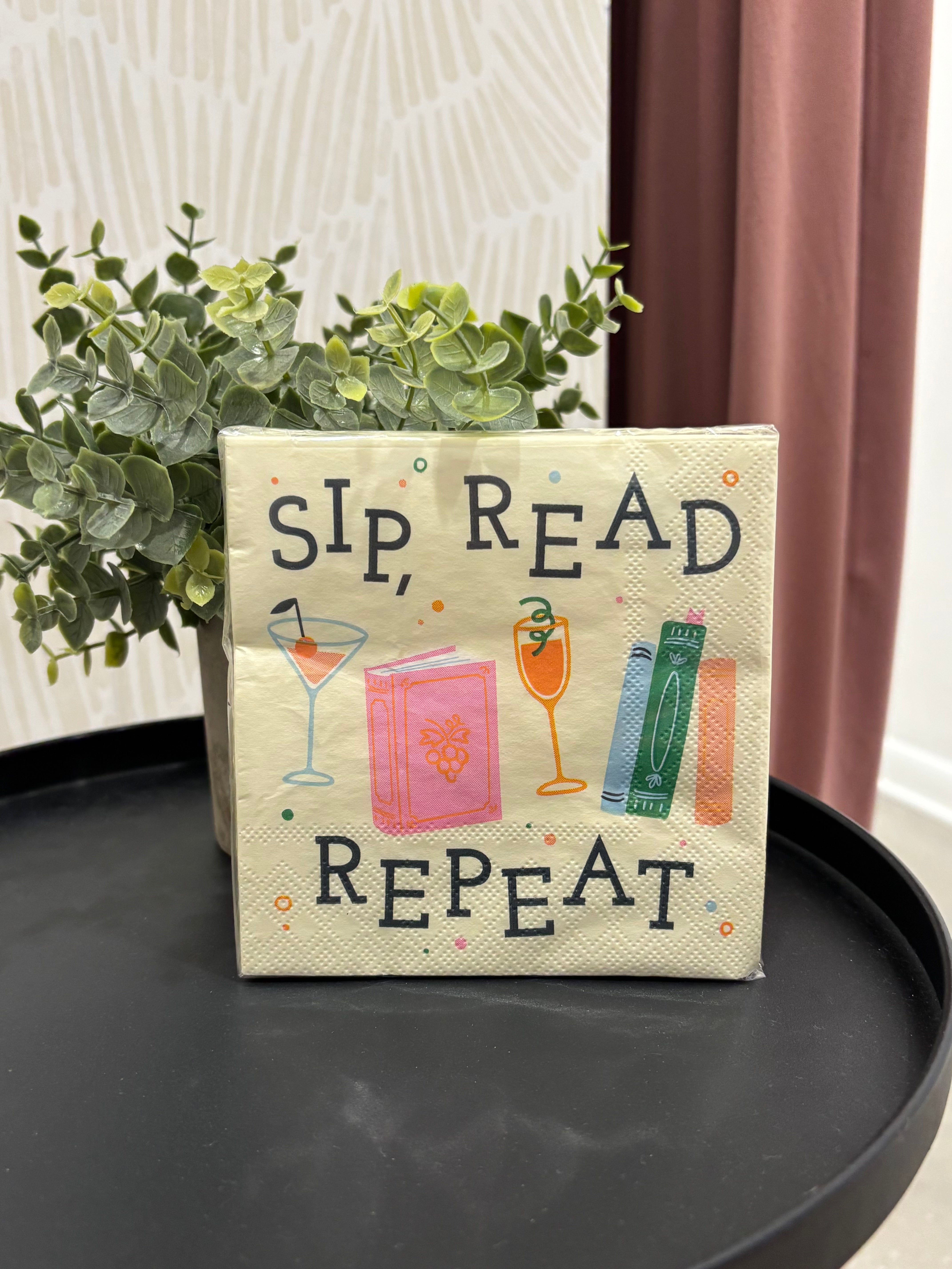 Cocktail Napkins | Sip, Read, Repeat