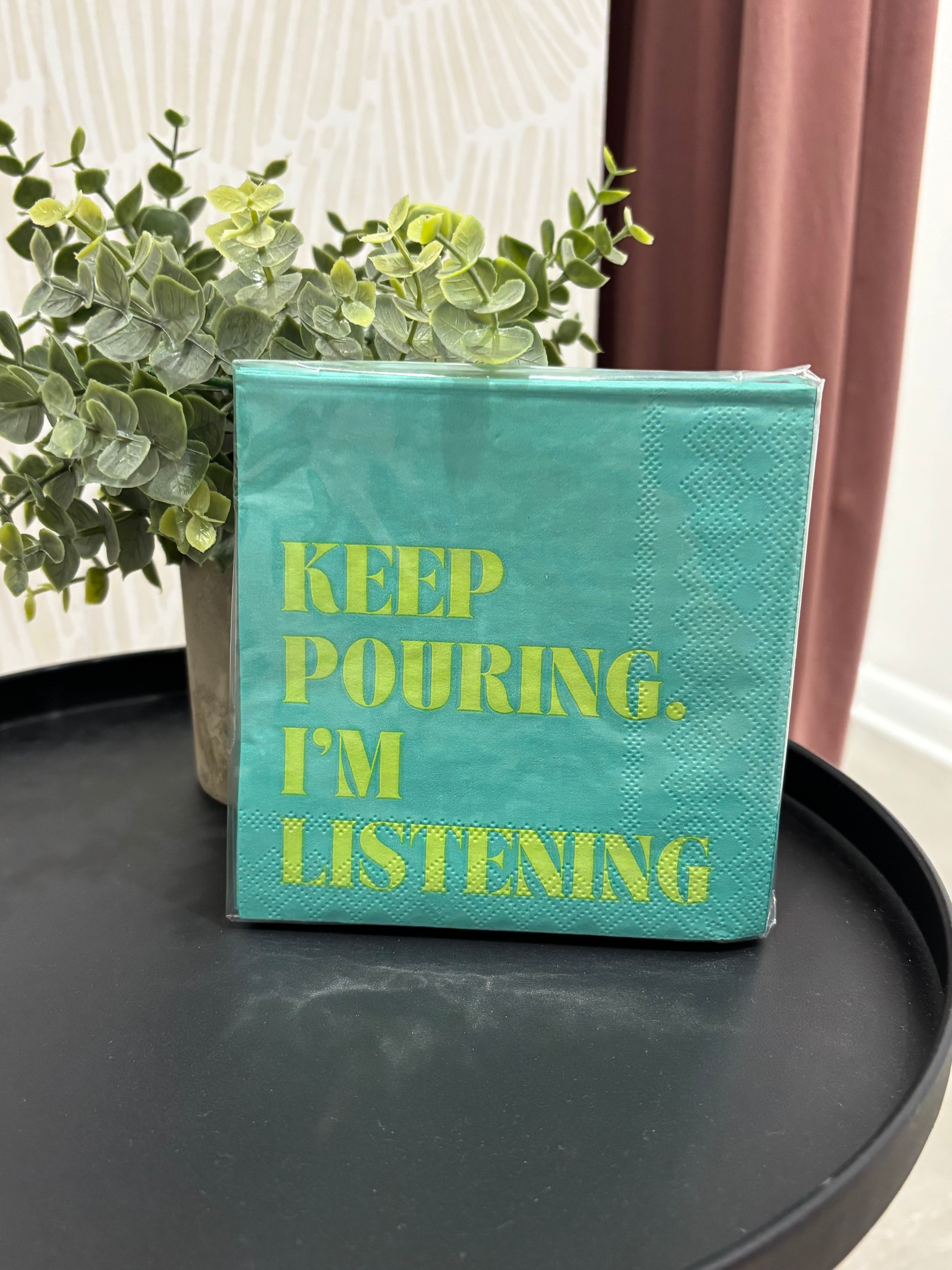 Cocktail Napkins | Keep Pouring