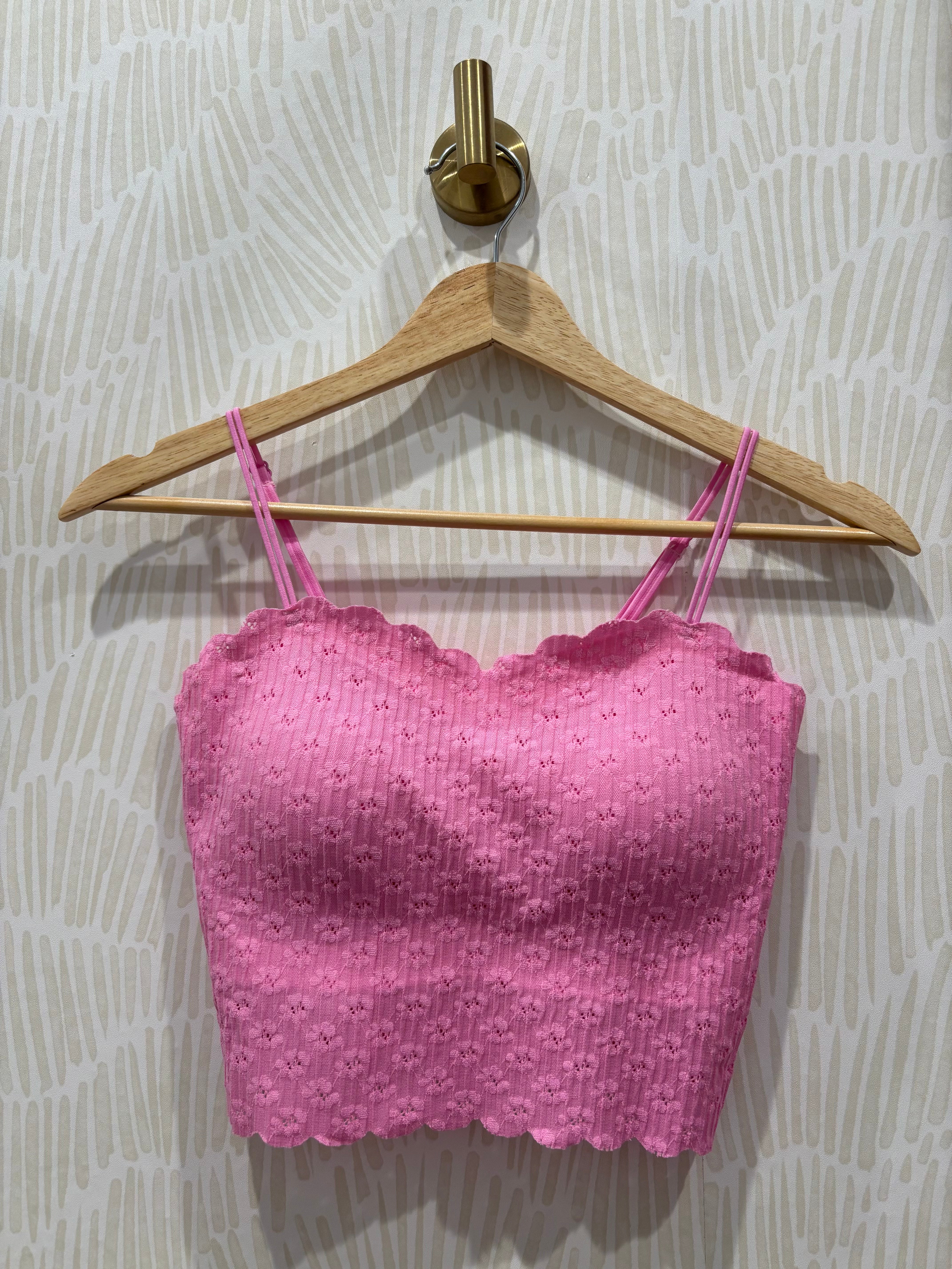 Seamless Lace Bra Pink