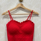 Seamless Lace Bralette | Red